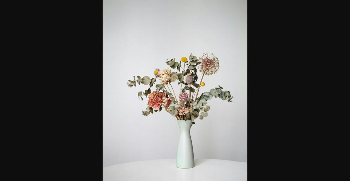 Trockenblumen-Strauß – Sage Vase